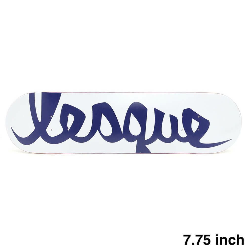 LESQUE DECK レスケ デッキ TEAM LOGO WHITE/NAVY 7.75 スケートボード
