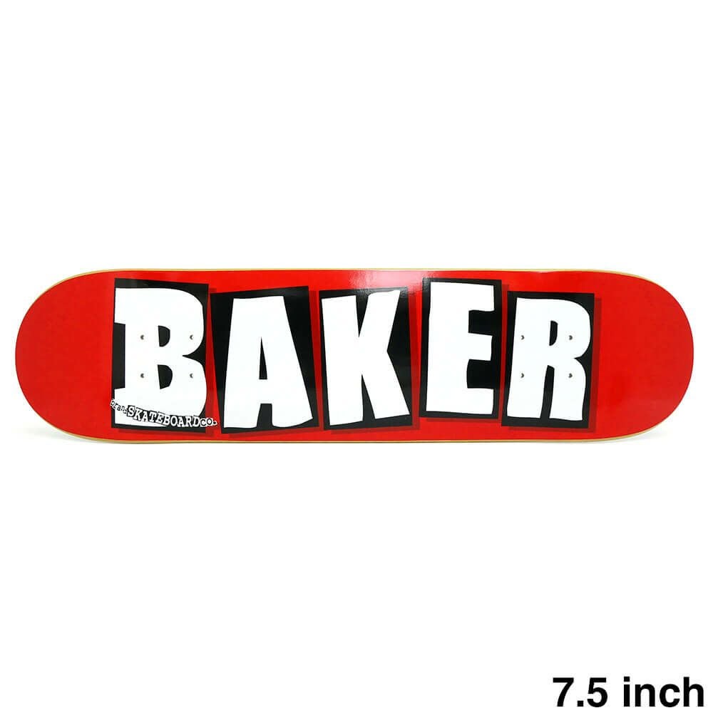 BAKER DECK ベイカー デッキ TEAM BRAND LOGO RED/WHITE 8.0 スケート