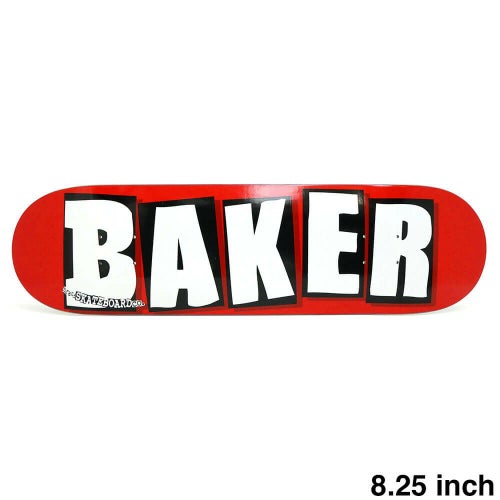 BAKER DECK ベイカー デッキ TEAM BRAND LOGO RED/WHITE 8.25