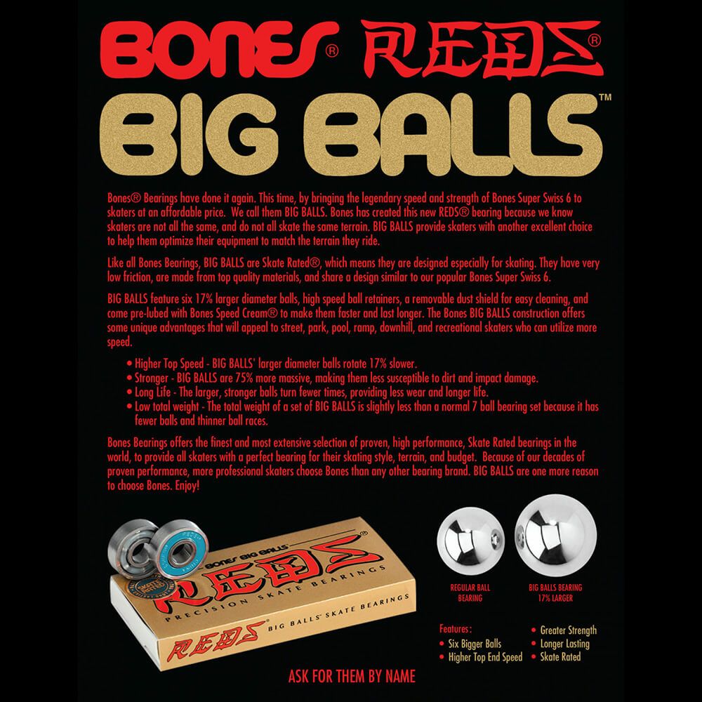BONES BEARING ボーンズ ベアリング REDS BIG BALLS オイルタイプ