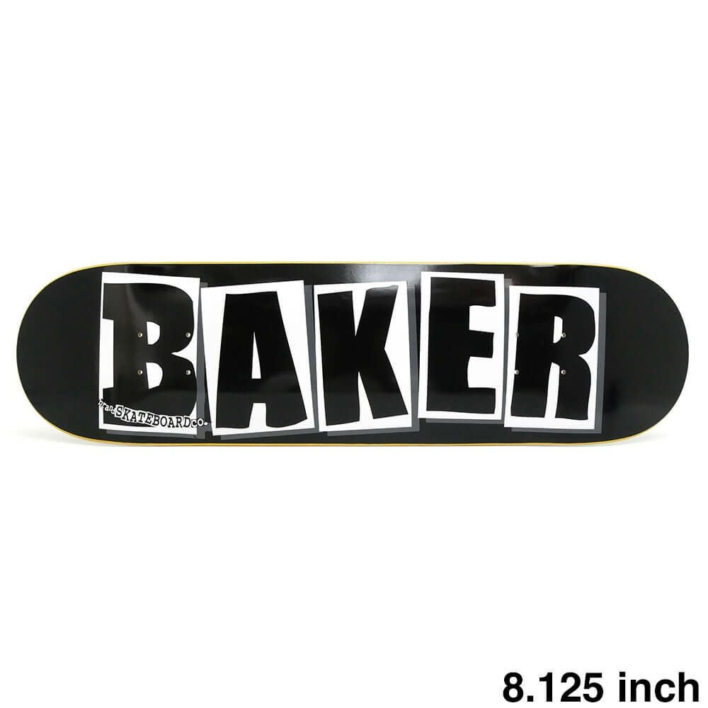 BAKER DECK ベイカー デッキ TEAM BRAND LOGO BLACK/WHITE 8.475
