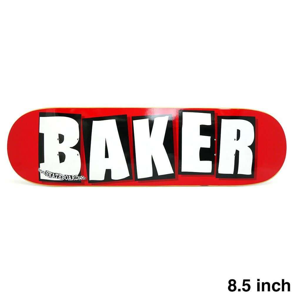 BAKER DECK ベイカー デッキ TEAM BRAND LOGO RED/WHITE 8.5