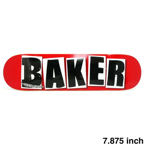 BAKER DECK ベイカー デッキ TEAM BRAND LOGO RED/BLACK 7.875