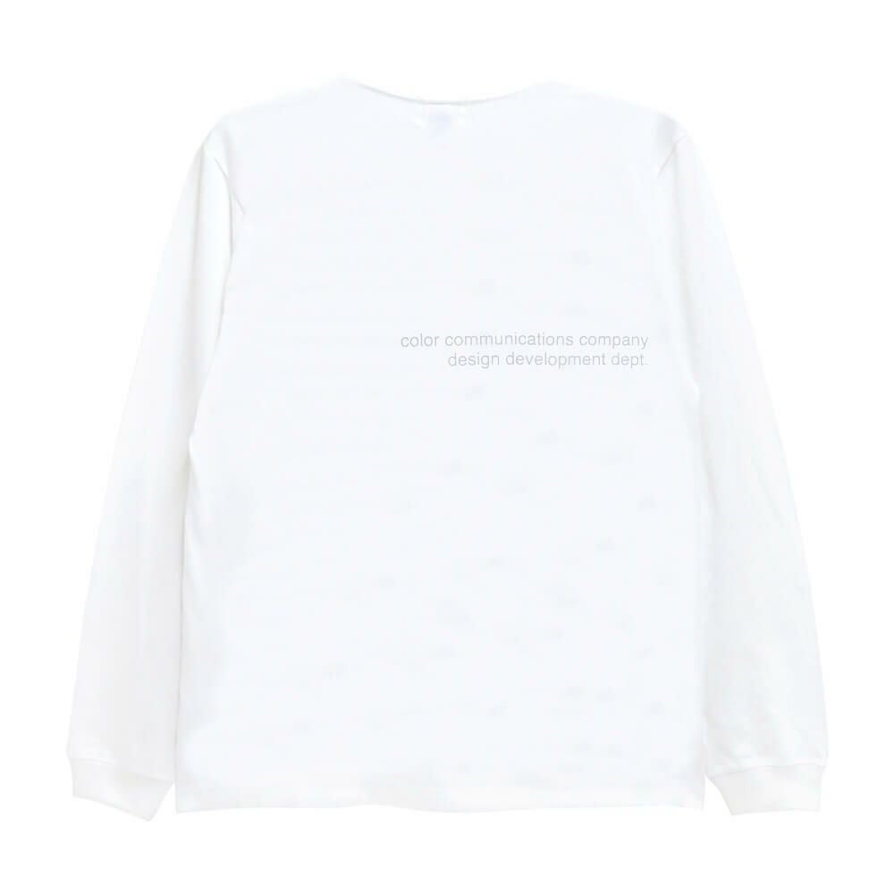 COLOR COMMUNICATIONS LONG SLEEVE カラーコミュニケーションズ ロングスリーブTシャツ CLR EMB WHITE 4
