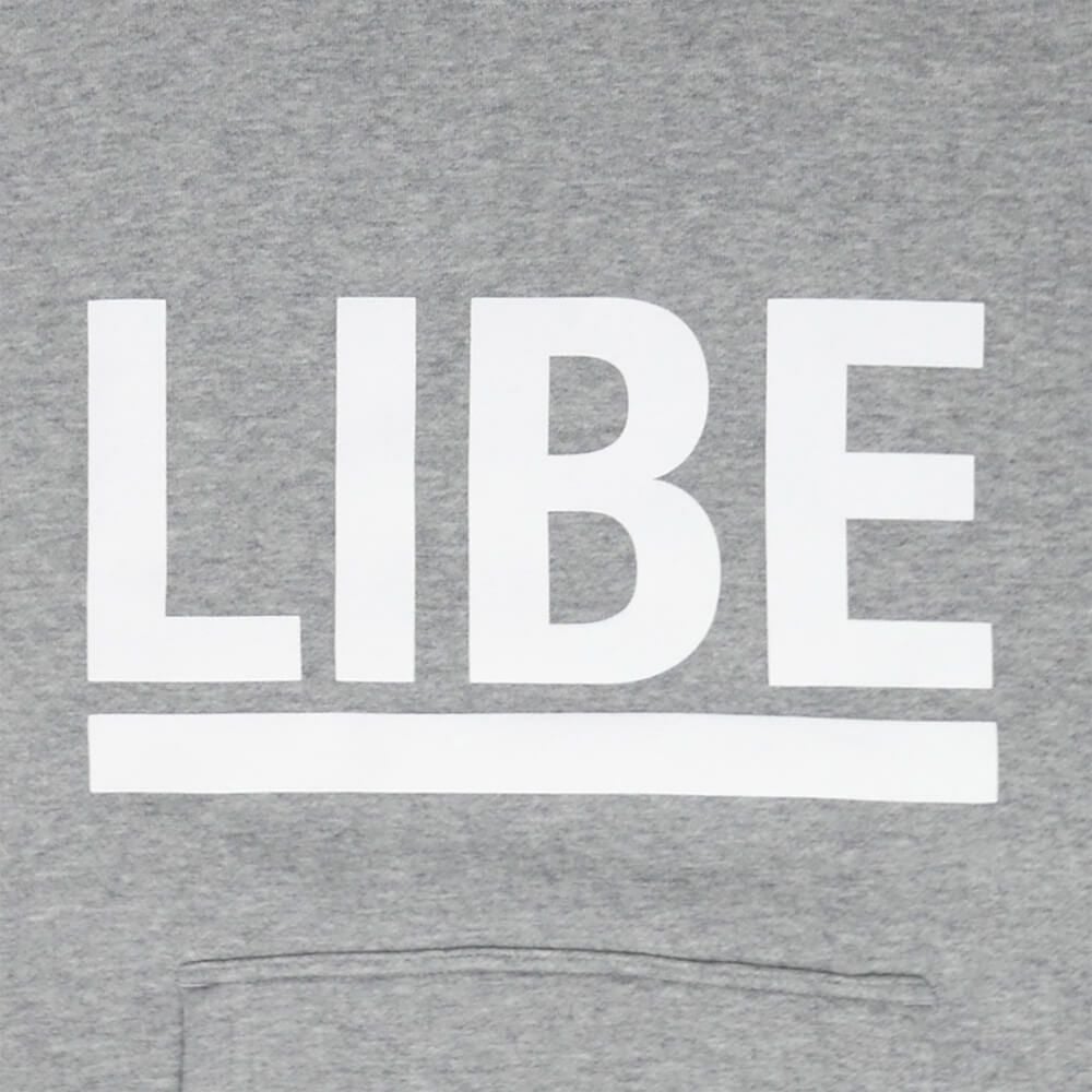 LIBE HOOD ライブ パーカー BIG LOGO GREY 1