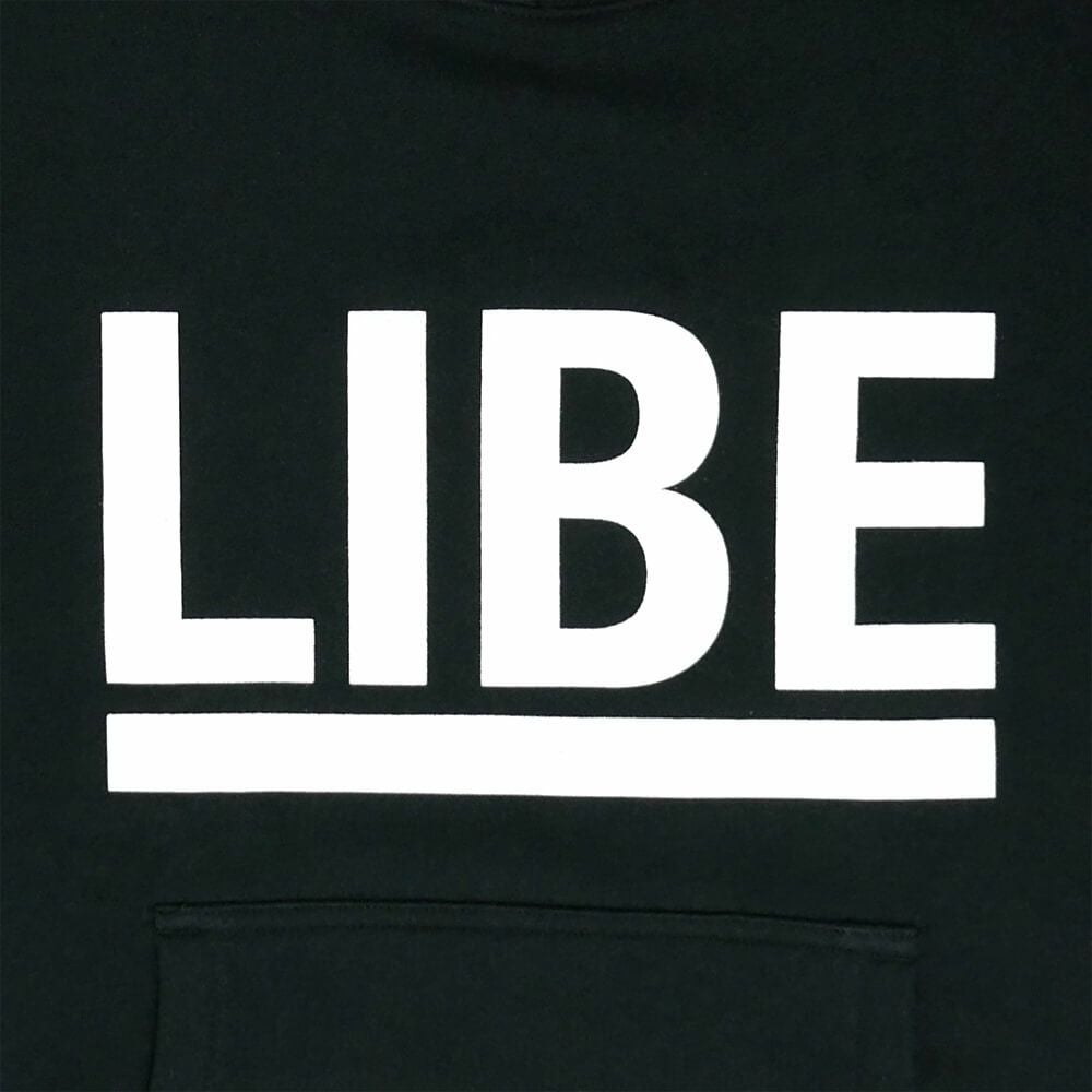 LIBE HOOD ライブ パーカー BIG LOGO BLACK 1