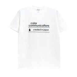 COLOR COMMUNICATIONS T-SHIRT カラーコミュニケーションズ Tシャツ CREATED IN JAPAN LOGO WHITE 