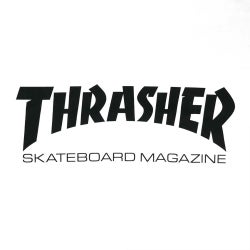 THRASHER T-SHIRT スラッシャー Tシャツ SKATE MAG LOGO BLACK WHITE 1