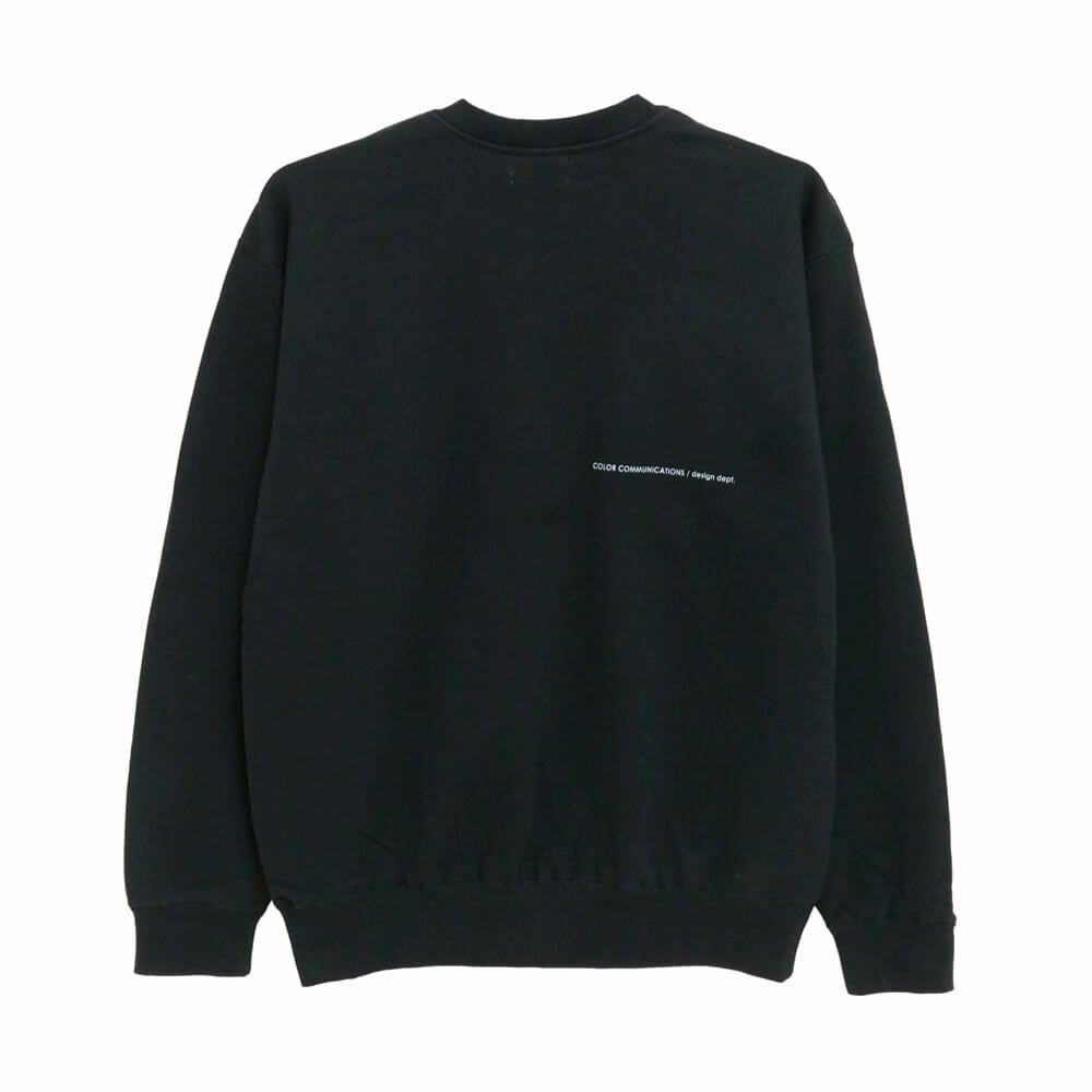 COLOR COMMUNICATIONS CREW SWEAT カラーコミュニケーションズ トレーナー DRIP EMB BLACK 4