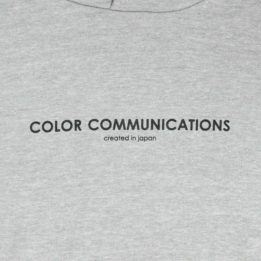 COLOR COMMUNICATIONS HOOD カラーコミュニケーションズ パーカー HP HEADER GREY 1