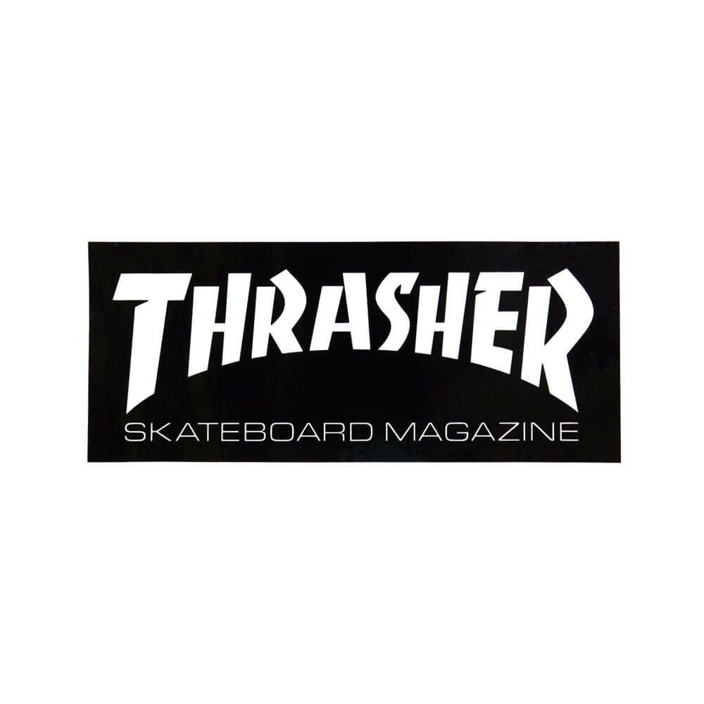 THRASHER ステッカー黒白25枚入り　縦21.5cm横22.5cm THRASHER STICKER スラッシャー ステッカー SKATE MAG MEDIUM BLACK