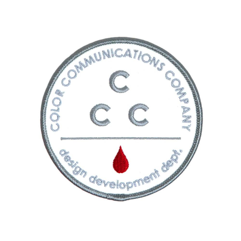 COLOR COMMUNICATIONS PATCH カラーコミュニケーションズ ワッペン CCC LG GREY/WHITE