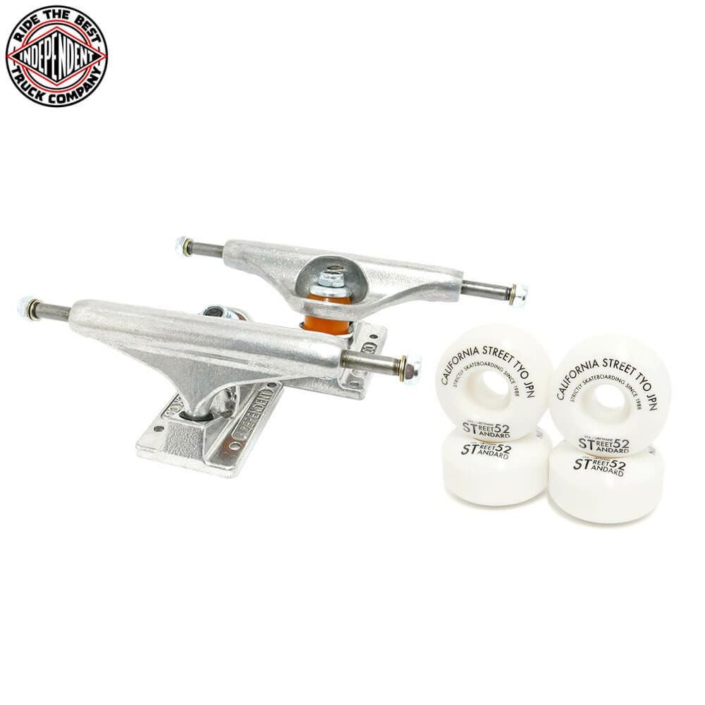足回りセット INDEPENDENT SET インディペンデント トラック＆ウィール＆ベアリングセット（トリック用） スケートボード スケボー 1