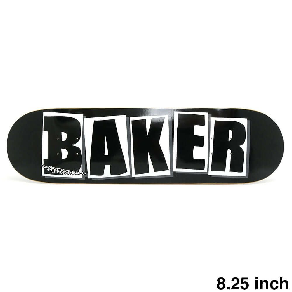 BAKER DECK ベイカー デッキ TEAM BRAND LOGO BLACK/WHITE 8.25