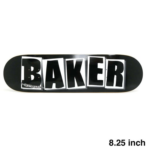 BAKER DECK ベイカー デッキ TEAM BRAND LOGO BLACK/WHITE 8.25