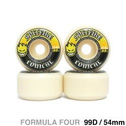 SPITFIRE WHEEL スピットファイヤー ウィール FORMULA FOUR (F4) CONICAL 99D YELLOW PRINT 54mm 1