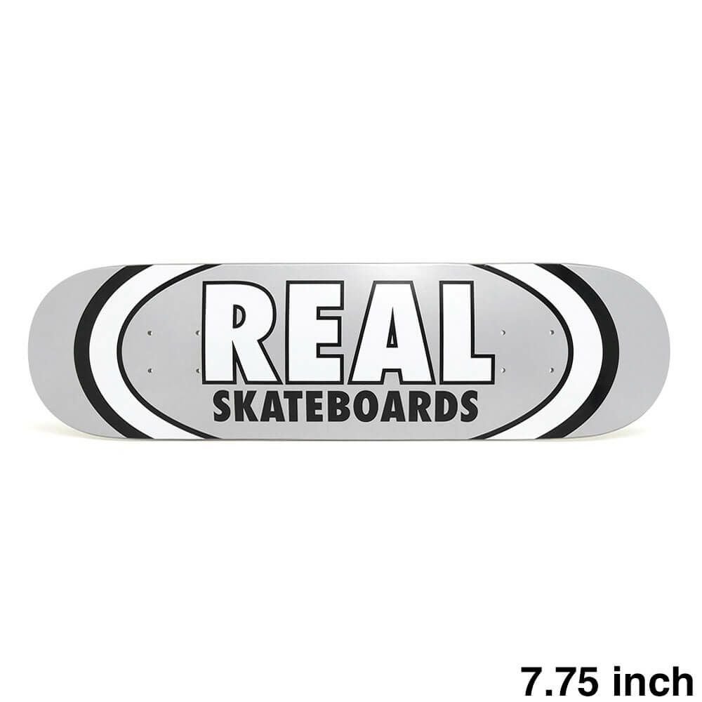 REAL DECK リアル デッキ TEAM CLASSIC OVAL SILVER 7.75 スケート