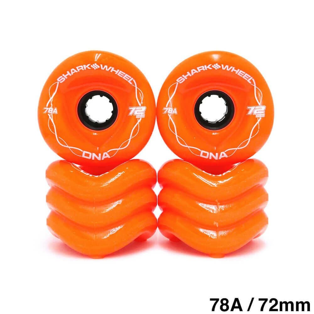 クルージング用 SHARK WHEEL SOFT WHEEL シャークウィール ソフトウィール DNA（78A） ORANGE 72mm