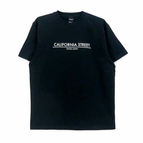 【購入金額 30,000円 以上で 1円】 CALIFORNIA STREET T-SHIRT カリフォルニアストリート Tシャツ LOGO BAR BLACK