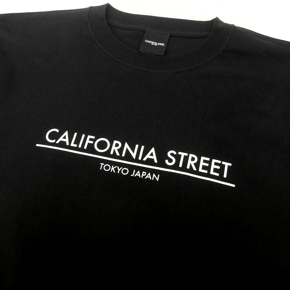 【購入金額 30,000円 以上で 1円】 CALIFORNIA STREET T-SHIRT カリフォルニアストリート Tシャツ LOGO BAR BLACK-01