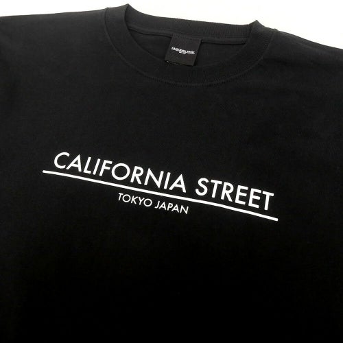 【購入金額 30,000円 以上で 1円】 CALIFORNIA STREET T-SHIRT カリフォルニアストリート Tシャツ LOGO BAR BLACK-01