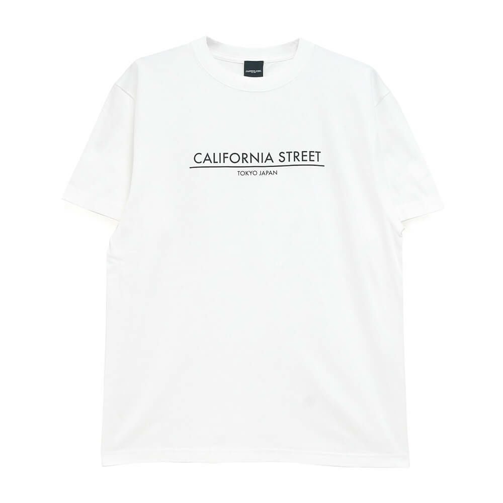 【購入金額 30,000円 以上で 1円】 CALIFORNIA STREET T-SHIRT カリフォルニアストリート Tシャツ LOGO BAR WHITE