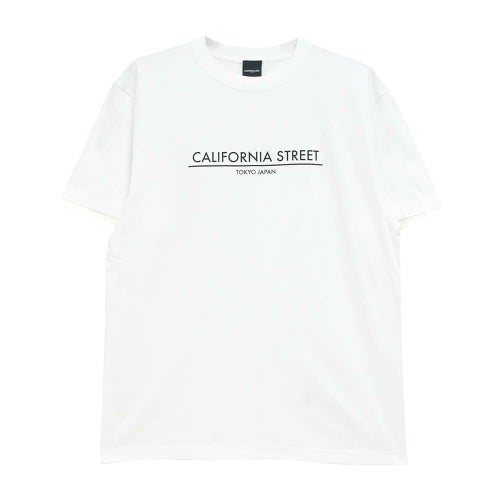【購入金額 30,000円 以上で 1円】 CALIFORNIA STREET T-SHIRT カリフォルニアストリート Tシャツ LOGO BAR WHITE
