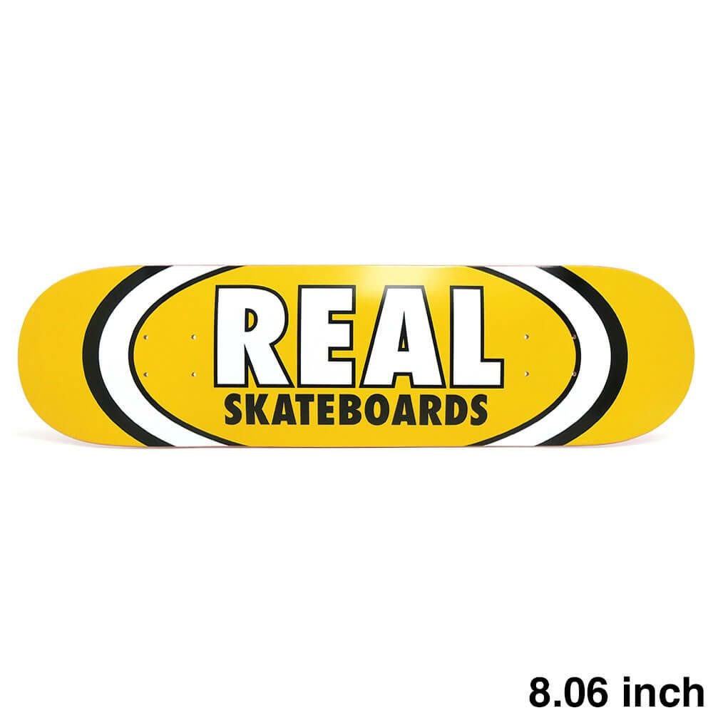 REAL DECK リアル デッキ TEAM CLASSIC OVAL YELLOW 8.06 スケート