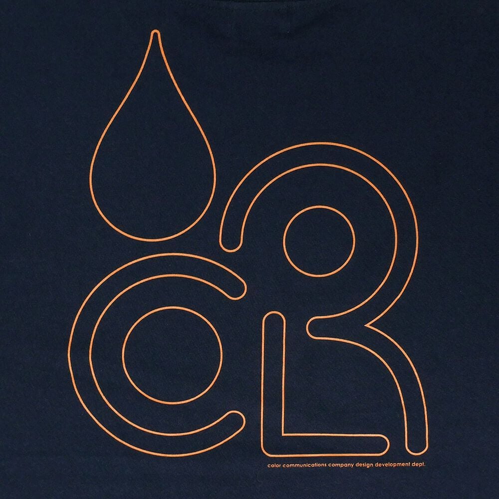 COLOR COMMUNICATIONS LONG SLEEVE カラーコミュニケーションズ ロングスリーブTシャツ DRIP EMB CLR NAVY 3
