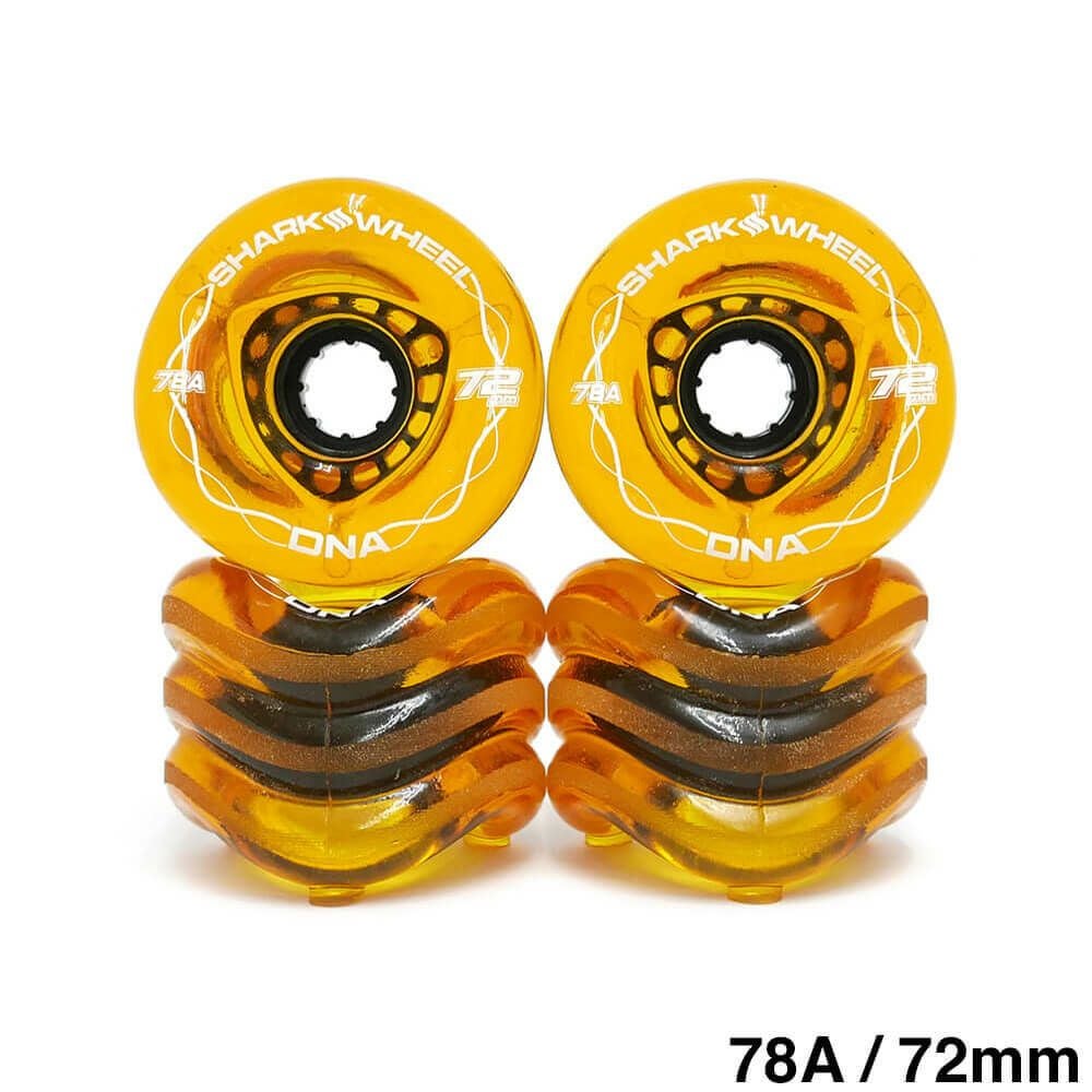 SHARK WHEEL シャークウィール ソフトウィール（クルーザー） DNA TRANSPARENT（78A） AMBER 72mm