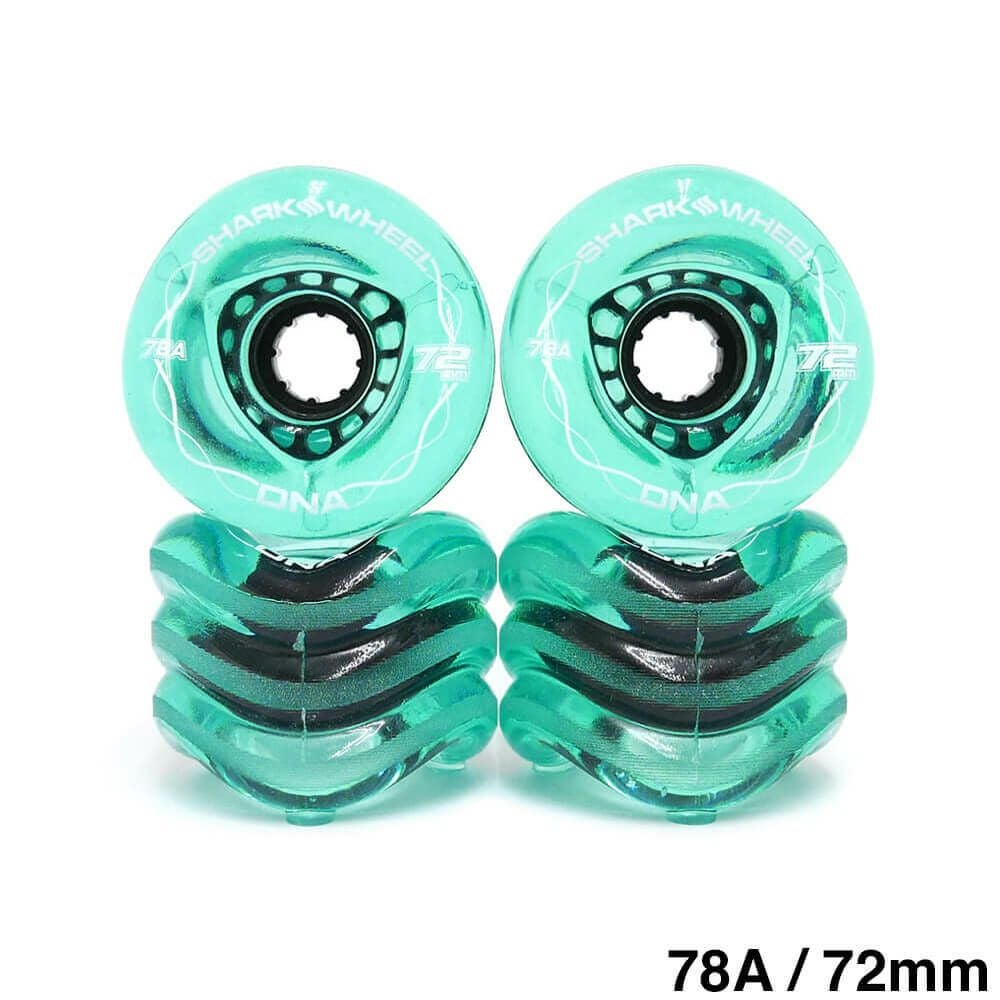 SHARK WHEEL シャークウィール ソフトウィール（クルーザー） DNA TRANSPARENT（78A） EMERALD 72mm