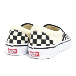 VANS SHOES バンズ シューズ スニーカー SKATE SLIP ON CHECKERBOARD 黒/オフホワイト BLACK/OFF WHITE（US企画）-2