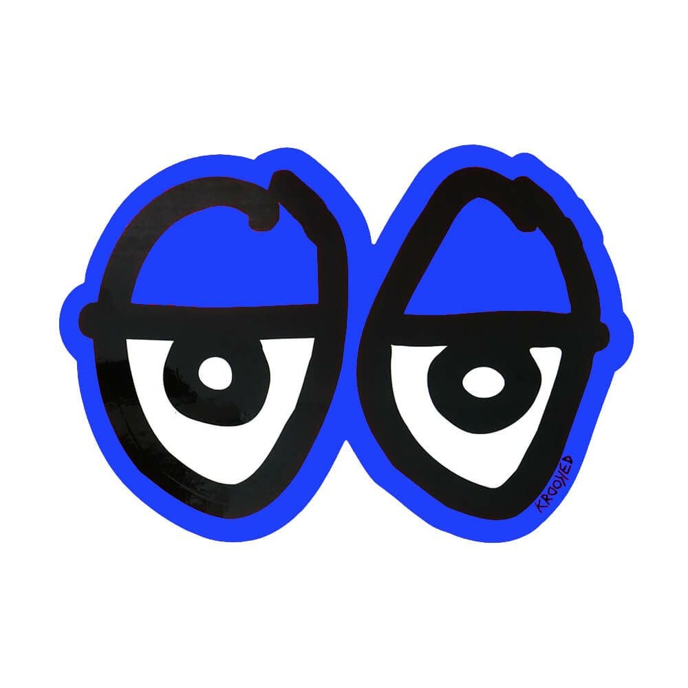 KROOKED STICKER クルキッド ステッカー EYES DIECUT LARGE BLUE
