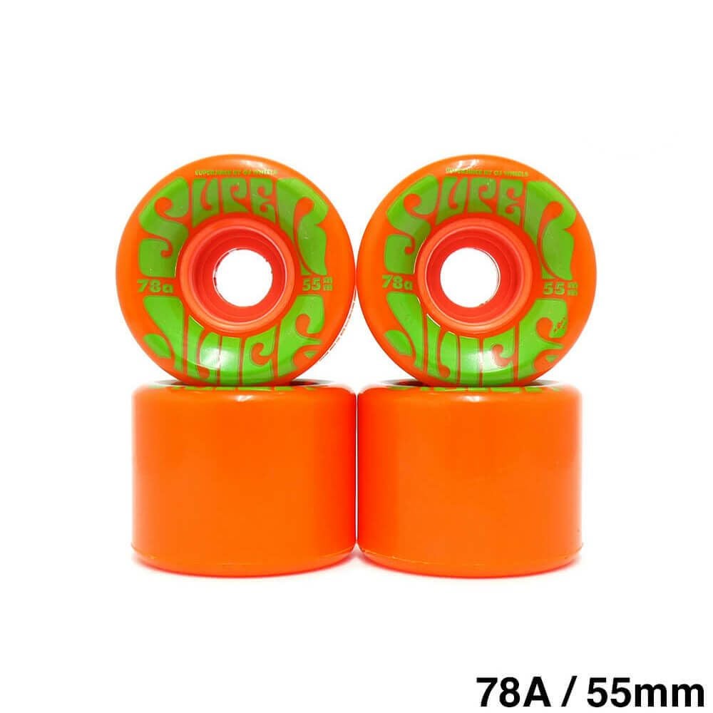 OJ WHEEL オージェー ソフトウィール（クルーザー） MINI SUPER JUICE オレンジ/緑 55mm