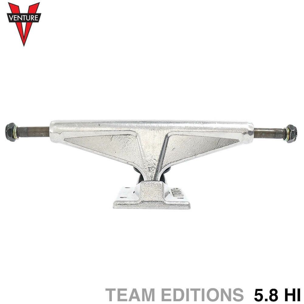 スケートボード VENTURE TRUCKS ALL POLISHED 5.2 HI VENTURE TRUCK ベンチャー トラック TEAM EDITIONS ALL POLISHED 5.2