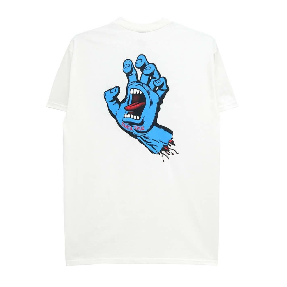 SANTA CRUZ T-SHIRT サンタクルーズ Tシャツ SCREAMING HAND WHITE
