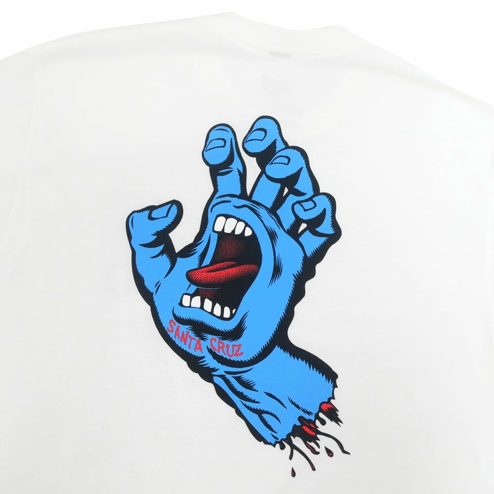 SANTA CRUZ T-SHIRT サンタクルーズ Tシャツ SCREAMING HAND WHITE