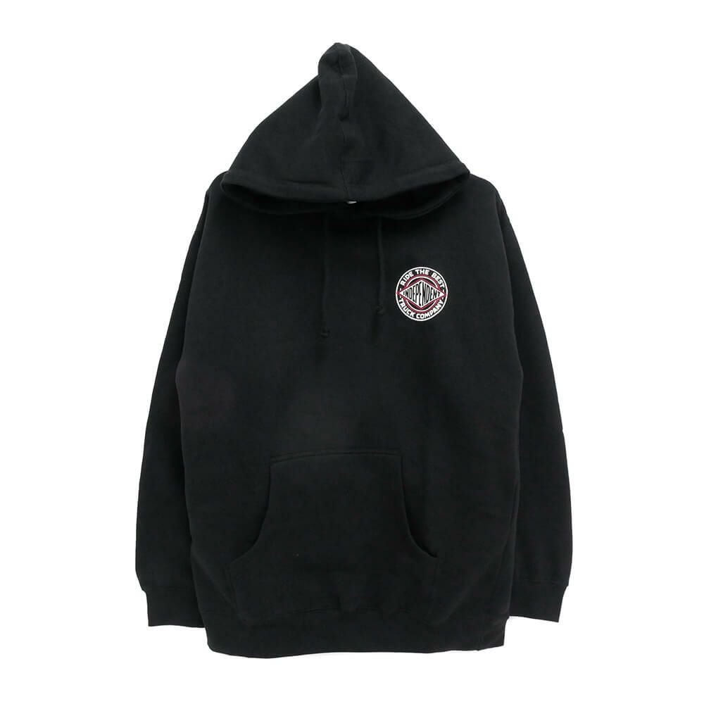 NHS INDEPENDENT インディペンデンド パーカー SK8 スケボー INDEPENDENT HOOD インディペンデント パーカー BAR LOGO BLACK