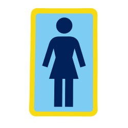 GIRL STICKER ガール ステッカー OG 6 INCH YELLOW/LIGHTBLUE/NAVY スケートボード スケボー