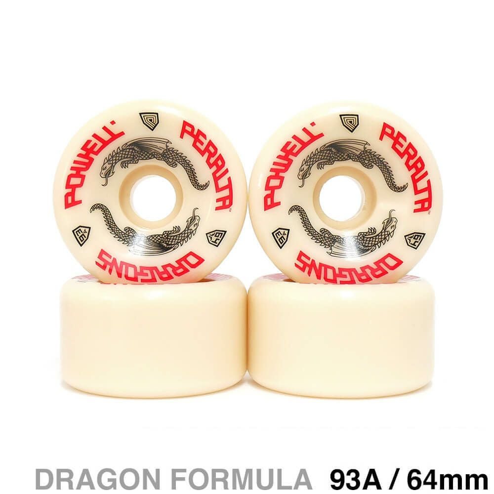POWELL PERALTA WHEEL パウエルペラルタ ウィール DRAGON FORMULA（DF）93A DRAGONS 64mm x 36mm スケートボード スケボー