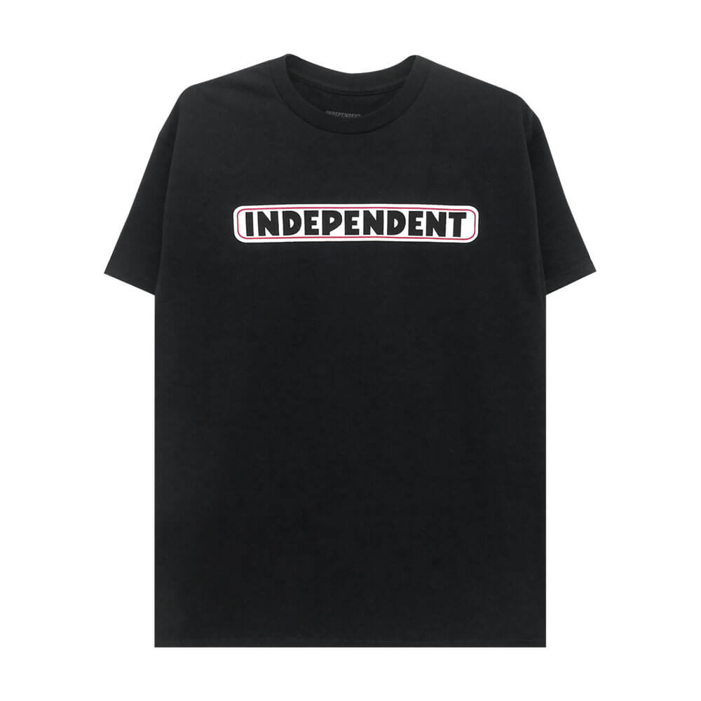 INDEPENDENT T-SHIRT インディペンデント Tシャツ BAR LOGO BLACK スケートボード スケボー