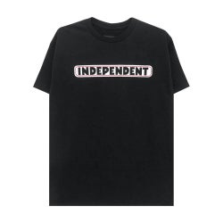 INDEPENDENT T-SHIRT インディペンデント Tシャツ BAR LOGO BLACK スケートボード スケボー