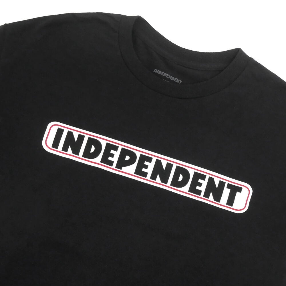 INDEPENDENT T-SHIRT インディペンデント Tシャツ BAR LOGO BLACK スケートボード スケボー 1
