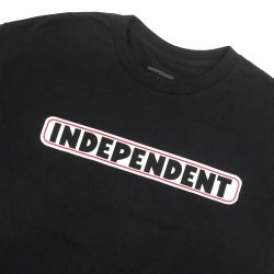 INDEPENDENT T-SHIRT インディペンデント Tシャツ BAR LOGO BLACK スケートボード スケボー 1