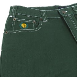 THEORIES JEANS セオリーズ パンツ ジーンズ PLAZA DENIM CONTRAST STITCH HUNTER GREEN スケートボード スケボー 1