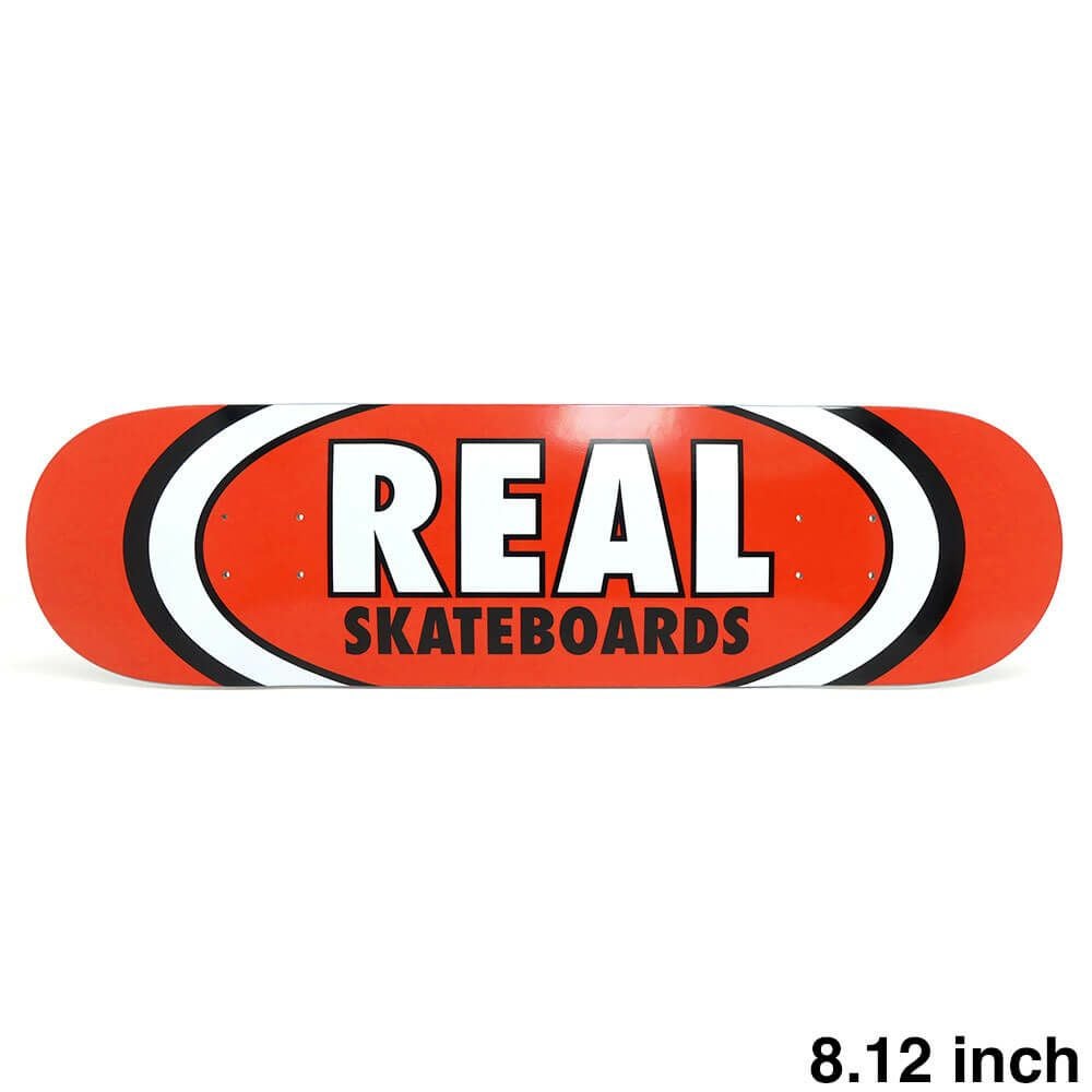 REAL DECK リアル デッキ TEAM CLASSIC OVAL RED 8.12 スケートボード