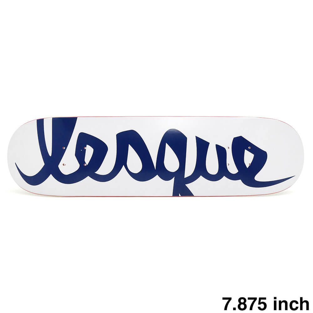 LESQUE DECK レスケ デッキ TEAM LOGO WHITE/NAVY 7.875 スケートボード スケボー