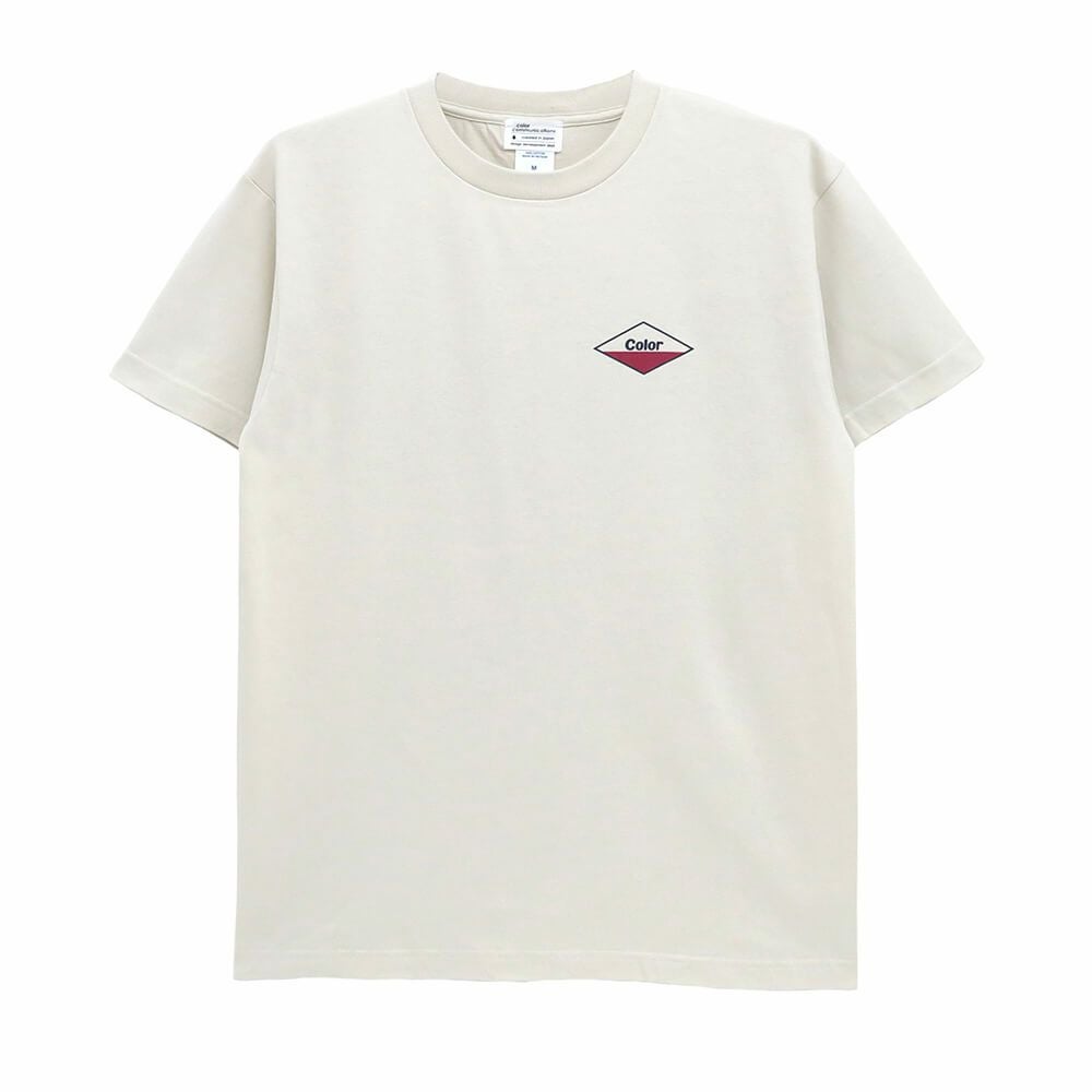 COLOR COMMUNICATIONS T-SHIRT カラーコミュニケーションズ Tシャツ DIAMOND INK 2 LIGHT BEIGE スケートボード スケボー 1