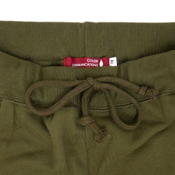  COLOR COMMUNICATIONS PANTS カラーコミュニケーションズ パンツ ジーンズ DRIP EMB LETTER SWEAT OLIVE スケートボード スケボー 1
