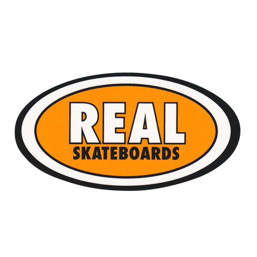 スケートボードVINTAGEステッカー REAL STICKER リアル ステッカー CLASSIC OVAL MEDIUM 440 ORANGE